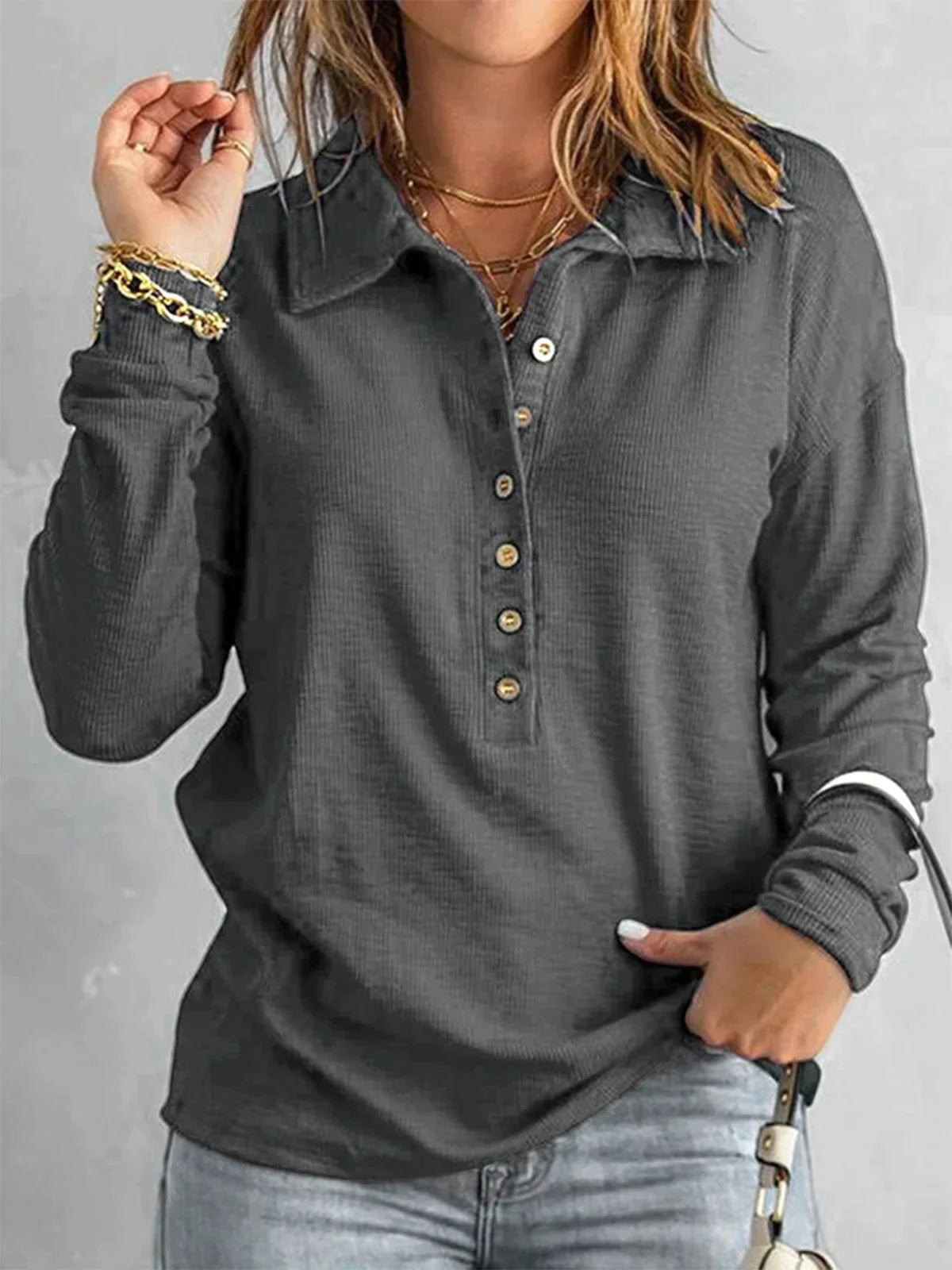 Stylisches Polo Oberteil Für Frauen